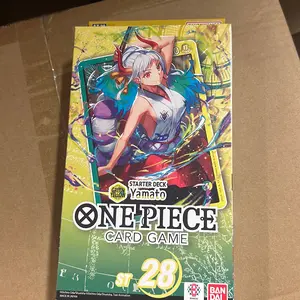 Bandai One Piece Starter Deck ST-28 Yamato Green/Yellow 51 Cards with New Text & OP-11 Pack for Beginners