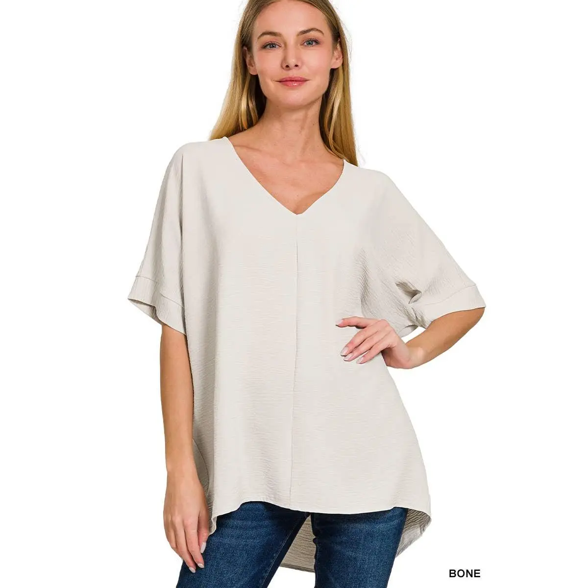 Zenana Airflow Dolman Short Sleeve Top