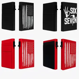 [New Arrival] RFID Blocking Minimalist Mens Simple Plain Aluminum Alloy Wallet Pop up Card Holder with RFID Blocking and Money Pocket Wallets Gifts for Men Dad Husband Boyfriend