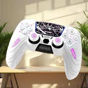 Game Controller Protective Case, 2pcs Anti-slip Game Controller Protector with Touch Controller Sticker, Console Accessories for PS5/PS4/Xbox, Cover