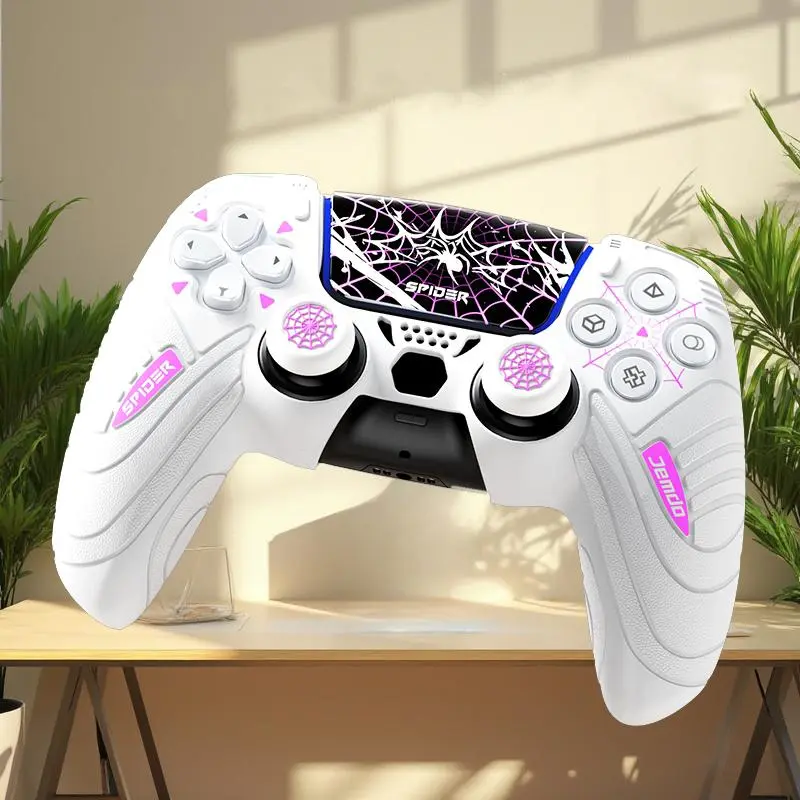 Game Controller Protective Case, 2pcs Anti-slip Game Controller Protector with Touch Controller Sticker, Console Accessories for PS5/PS4/Xbox, Cover