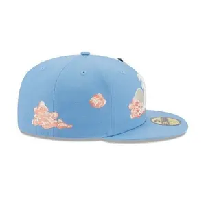 Sports Baseball Cap Hip Hop Flat Visor Adjustable Angel Brown Logo Embroidered Letter Cap Unisex 7-7 1/2 Size Fits 55.8-63.5 cm Head Circumference