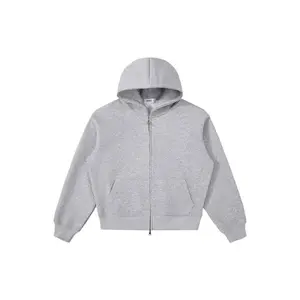 Grey Zip-Up Hoodie for Casual Wear