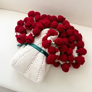 1pc Floral Bed Blanket, Wine Lace Edge, Thick Warm Cover, Sofa Bed Tail Decor, 100cm/52 Flowers & 150cm/99 Flowers, Nap Mat, Gift