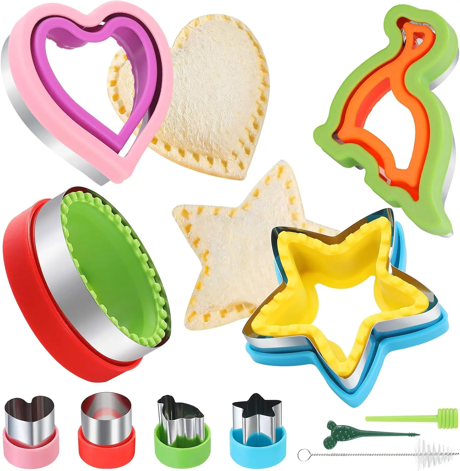 8 Pcs Sandwich Cutter Cookie Cutter Uncrustable Bread Maker