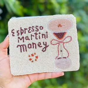 Espresso Martini Money Beaded Pouch