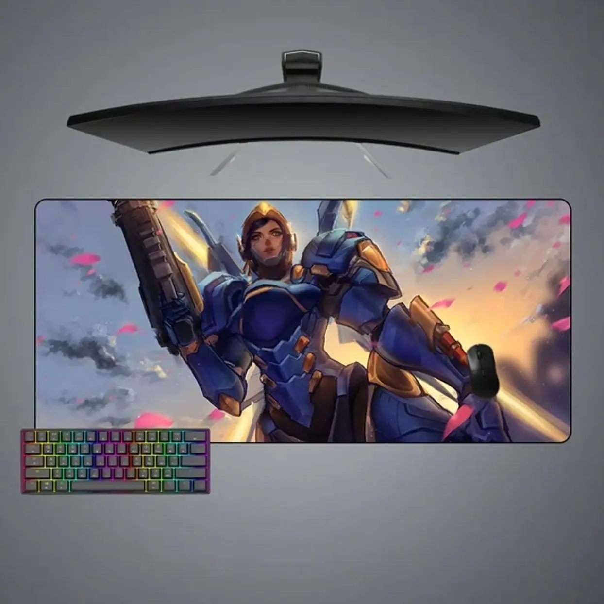 Overwatch Pharah Design Gaming Mouse Pad, Computer Desk Mat