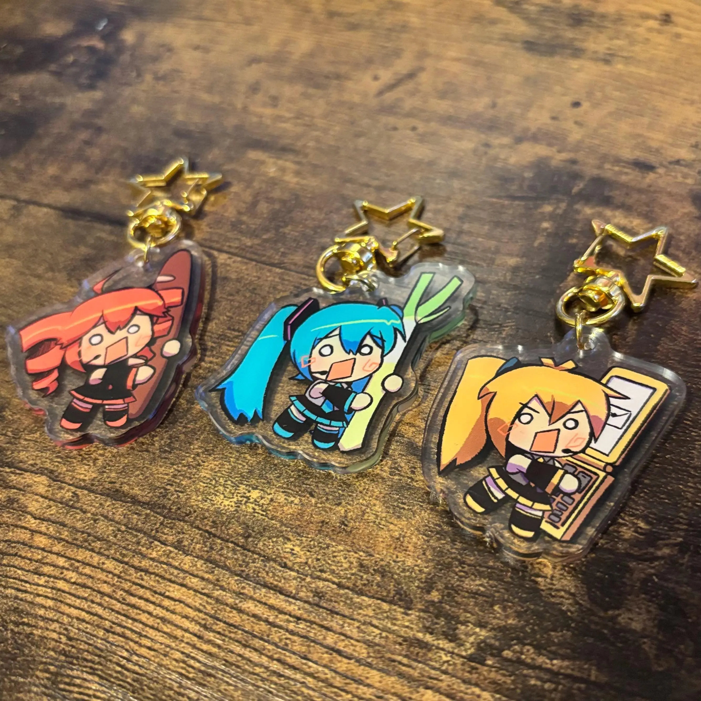 Triple Baka Vocaloid Keychain Hatsune Miku, Teto, Neru - Anime