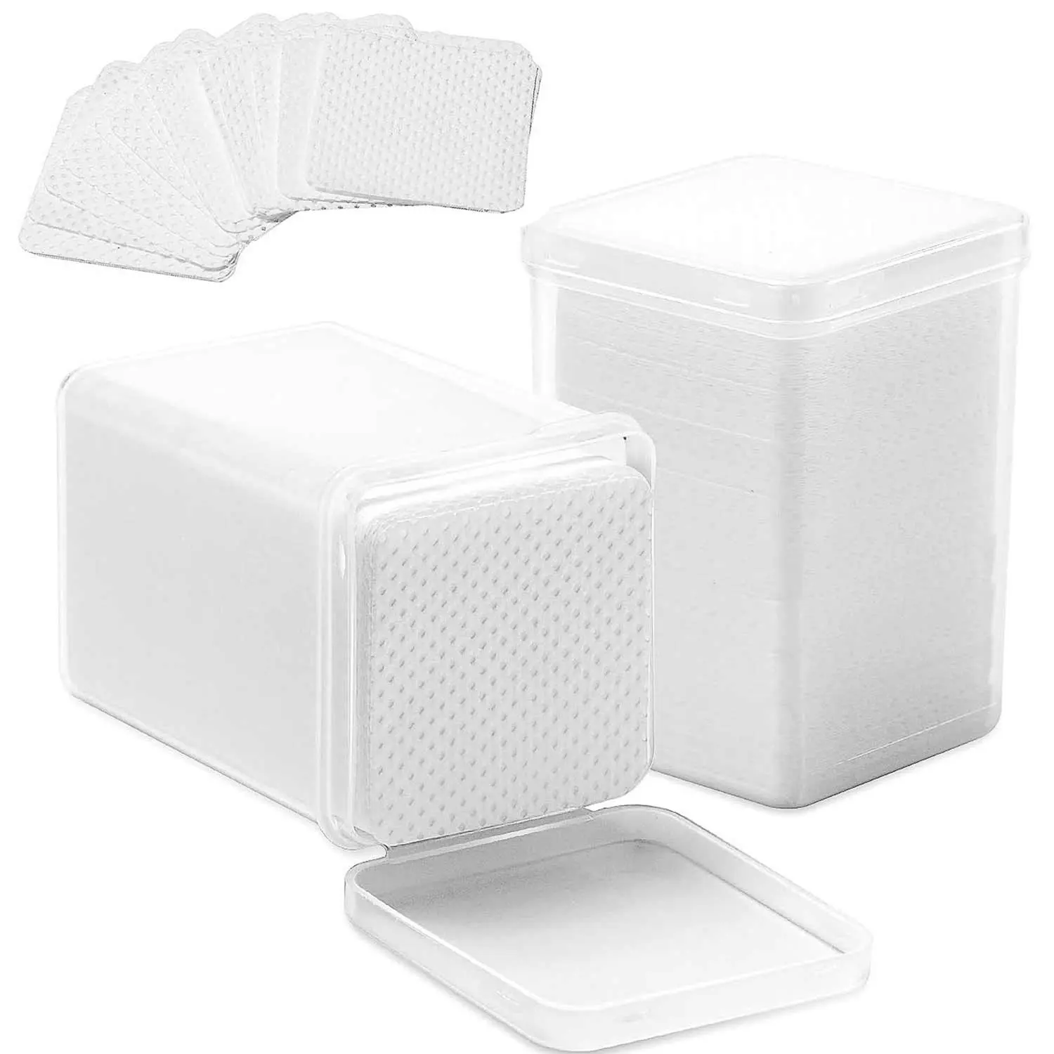 Non-woven magic cotton pads, 180 pieces per box, lint-free cotton wipes, Cleaner Wipes, for cleaning nail and eyelash glue bottle openings, professional disposable nail and eyelash extension cleaning supplies, Unscented Wipes