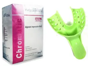 Fast Set Mold Mouth Impression Kit - 1lb Alginate + 12 Large Lower Trays