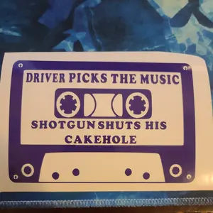 Driver Picks The Music Shotgun Shuts His Cakehole Supernatural Dean Winchester 6x5 Decal