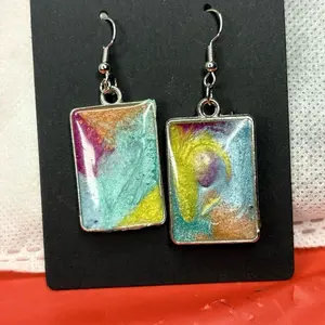 Vangough Colorful Abstract Earrings with Unique Design and Vibrant Colors