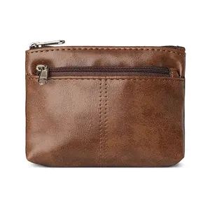 Premium Oil Wax Leather Coin Purse – Soft Leather Small Wallet for Women Compact Zipper Pouch for Coins Cards & Cash Durable Everyday Essential Handmade ID Holder Key Wallet in Multiple Colors