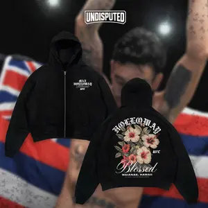 UNDISPUTED Max Holloway "Blessed" Heavy Cotton MMA T-shirt - BMF Champion Hawaii Warrior Fan Apparel - Classic Pump Cover Oversized Gift - DTG Printed
