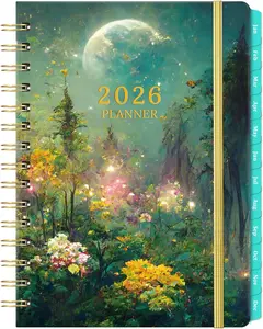 2026 Planner - 2026 Planner Weekly and Monthly with Tabs Jan 2026 - Dec 2026 6.4" x 8.5" 2026 Calendar Planner Twin-wire Binding Premium Paper Hardcover Back Pocket for Women & Men
