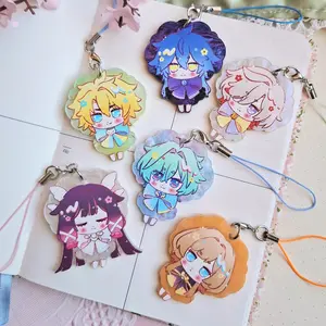 Genshin Impact Keychain Nod-krai Varka Flins Columbina Lohen Illuga Sandrone