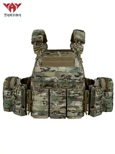 VT-6031-5 Quick Release Yakeda MC Tactical Gear, Tactical Vest, Plate Carrier, Black Tactical Vest, Tactical Waistcoat, Training Vest