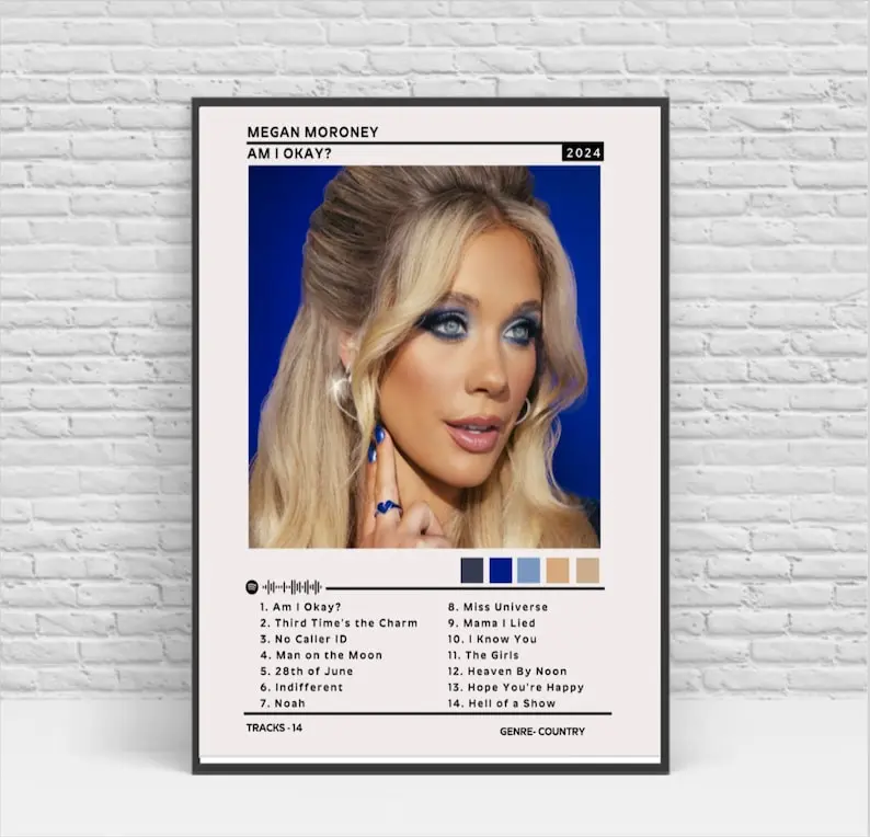 NEW!!!Megan Moroney "Am I Okay?" album cover poster