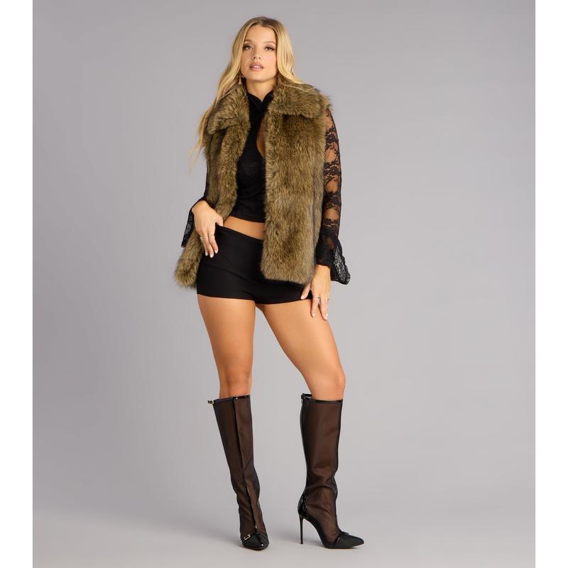 Daring Allure Lace Long Sleeve Top