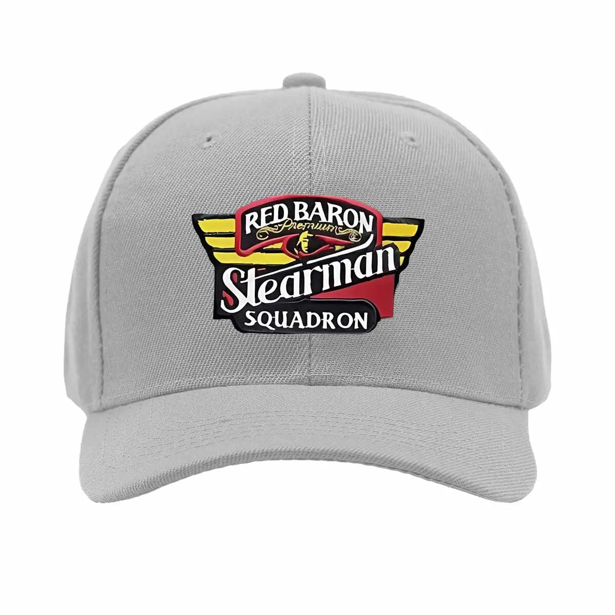 80s vintage Red Baron Stallman fleet pizza flat brimmed hat K American made baseball cap unisex baseball cap