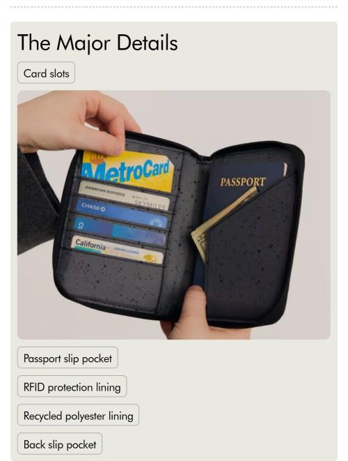 Terra Zip Passport Wallet