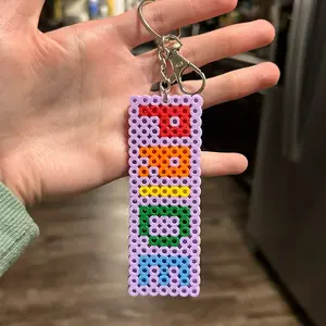 Pride Month Perler Bead Keychain LGBTQ+