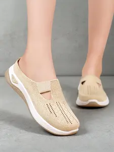 Women's Casual Shoes, Simple Design, Comfortable Fashion, Lightweight Mesh, Daily Home Outdoor Half Slippers, Spring & Fall