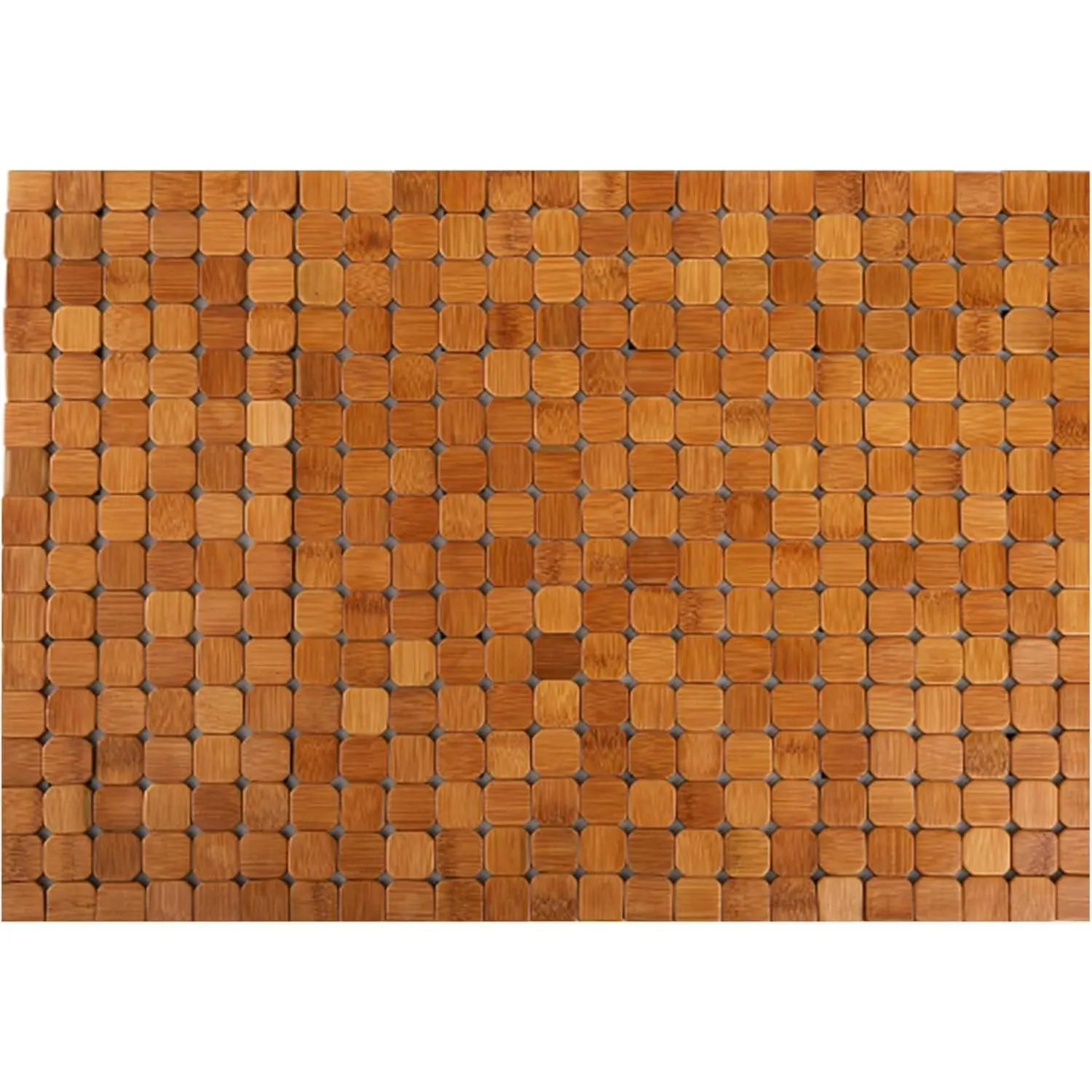 Bamboo Bath Mat, Bathroom Shower Rug, Wooden Toilet Doormats for Shower Doorsteps, Sauna, Tub (23.6" L x 16" W)