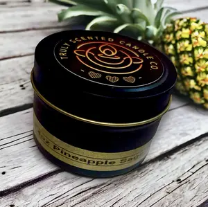Pineapple Sage 4oz Candle - Truly Scented Fragrance with Pineapple and Sage Aroma, Ideal for Household Use and Freshening
