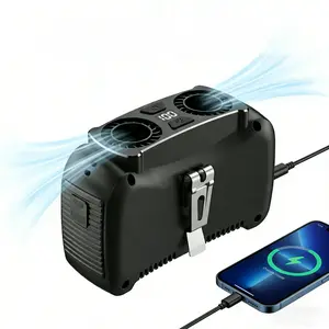 Portable Waist Fan Clipon Wearable Belt Personal Fan   15000mAh  sRechargeable Battery Operated, 40HCooling Fan with 10 Speeds & Dual Motors,Neck Fans Hanging Hands-Free for Outdoorravel