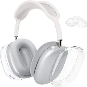 Clear Case Cover for AirPods Max Headphones, Soft Tpu Skin Anti-Scratch, Transparent Ultra Protective Accessory for Apple AirPods Max (2020)