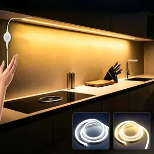 LED Motion Sensor Neon Light Strip, white Light /warm Light Options, 5v USB Powered, Ideal for Under Bed, Stairs, Hallway, Closet, Nightlight, Bedroom Decor, Led Lights