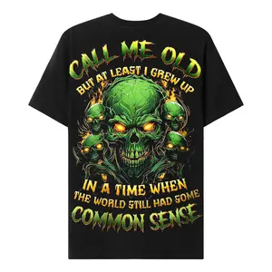 Chaosmoda Generation X Call Me Old But At Least I Grew Up Custom Year Skull Tee