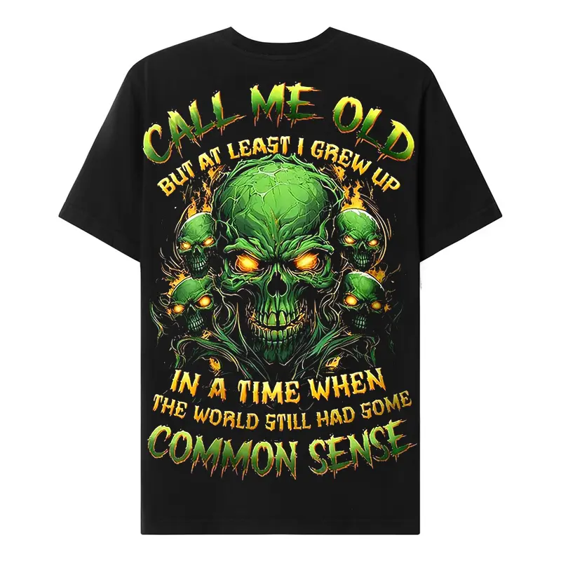 Chaosmoda Generation X Call Me Old But At Least I Grew Up Custom Year Skull Tee