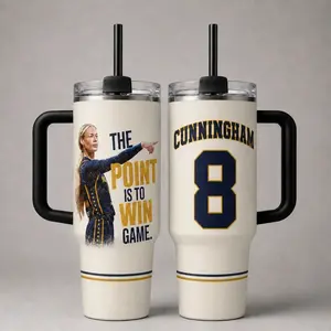 Graphic Sophie Point God Straight Basketball Tumbler 40oz With Handle, Travel Mug Gift for Fans