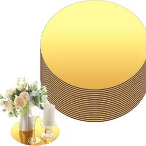 20 Piece Set 10 Inch Acrylic Round Mirrors, Table Centerpiece Decor, Wall Decoration, Wedding Table Centerpieces, Baby Party Supplies