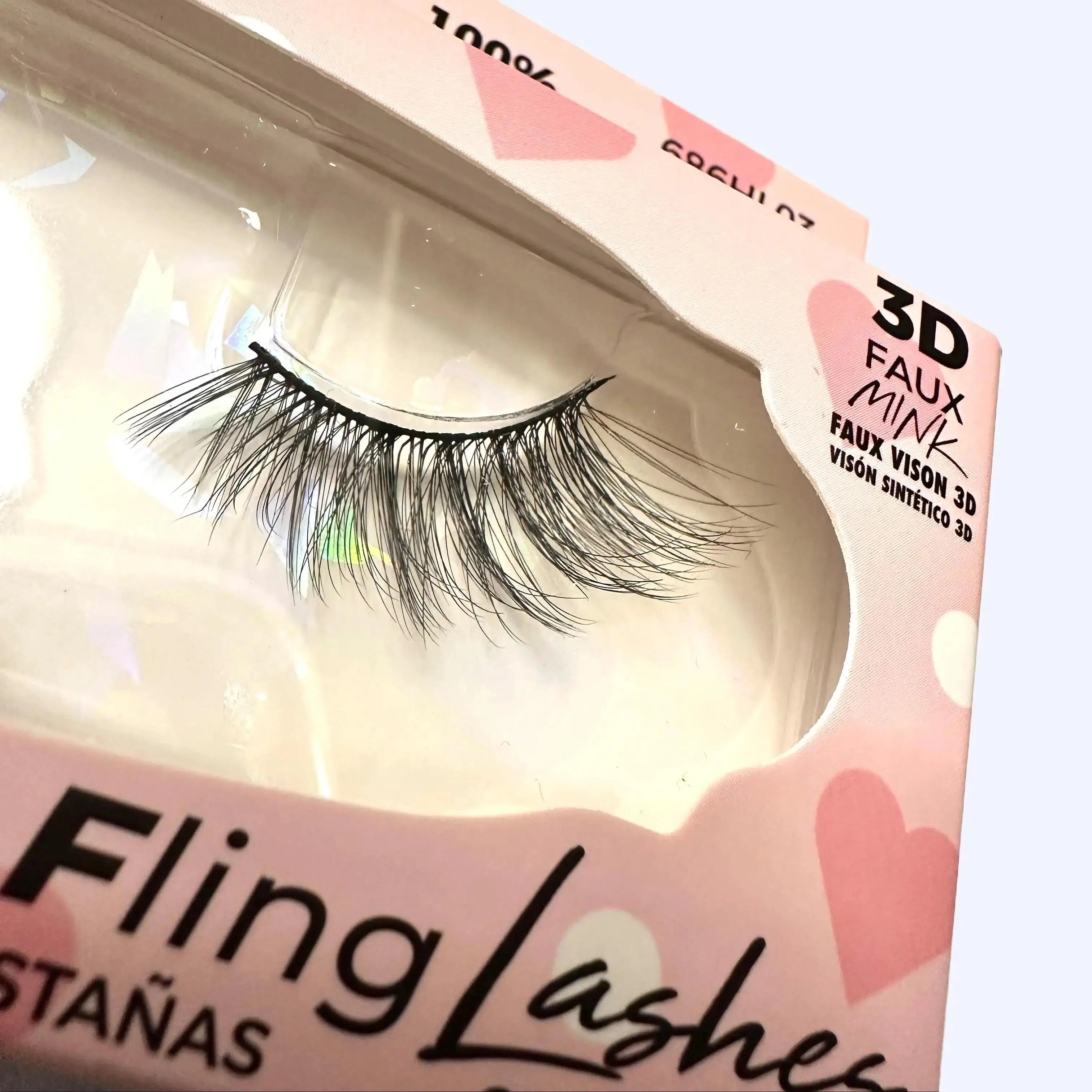 Ioni Long Foxy Crisscross 3D Faux Mink HALFling Eyelashes, 1 Pair