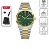 POEDAGAR Men's Luxury Quartz Watch, Date & Day Display, Waterproof Stainless Steel Strap, Casual Sporty Design, Perfect Gift for Him, Analog Quartz Wristwatch