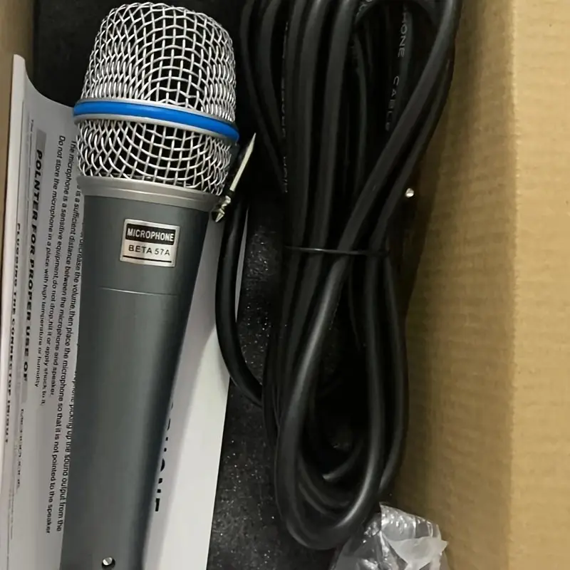 [Enhanced Vocal Clarity] Professional Wired Dynamic Microphone| 57A Supercardioid| Enhanced Vocal Clarity| Ideal for Karaoke, Live Streaming, and Recording| Includes Holder, Storage Bag, and Manual