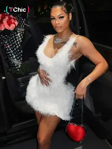 Women Autumn Winter Sexy Party Club Evening Spaghetti Strap Backless Bodycon White Mini Dress Womenswear