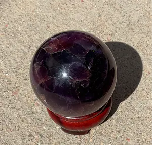 Natural Purple Fluorite sphere