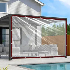 Large 10x13 FT Clear Waterproof Tarp – Heavy Duty Outdoor Rain Protection Cover, All-Weather Garden & Backyard Shelter, Easy Install Tarpaulin with Grommets for Patio, Chicken Coop & Plants