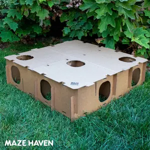 THE MAZE HAVEN IS THE ULTIMATE PLAYHOUSE. Build a two story house, or add a 2nd playhouse to build a bunny mansion! You can also take the inner walls out to make a roomy nap zone! Get creative!