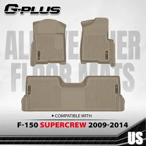 Fit For 2009-2014 Ford F-150 Super Crew Cab 3D Molded Floor Mats Carpet TPE 3PCS
