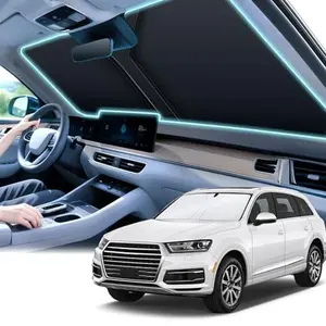 300T Universal Car Windshield Sun Shade, Foldable Reflective for Windshield & Window Shades with Overlapping Design, Car Interior Accessories (55" L x 26.7" W)