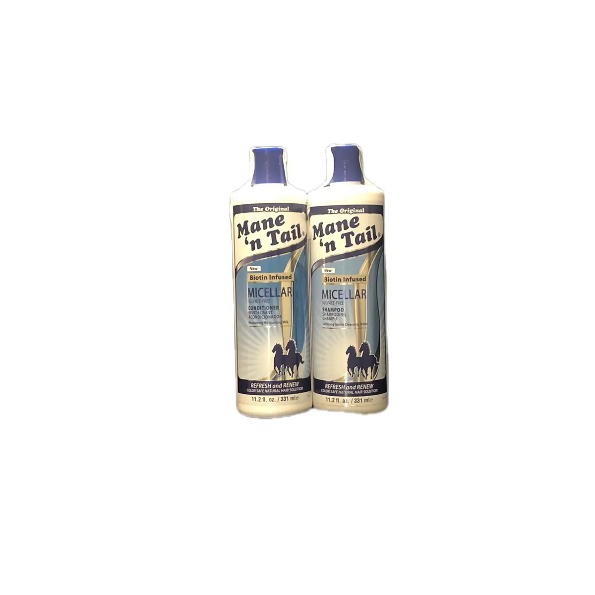 Mane N Tail Biotin Infused Shampoo and Conditioner for Haircare Comfort Color Cleanser Cleansing
