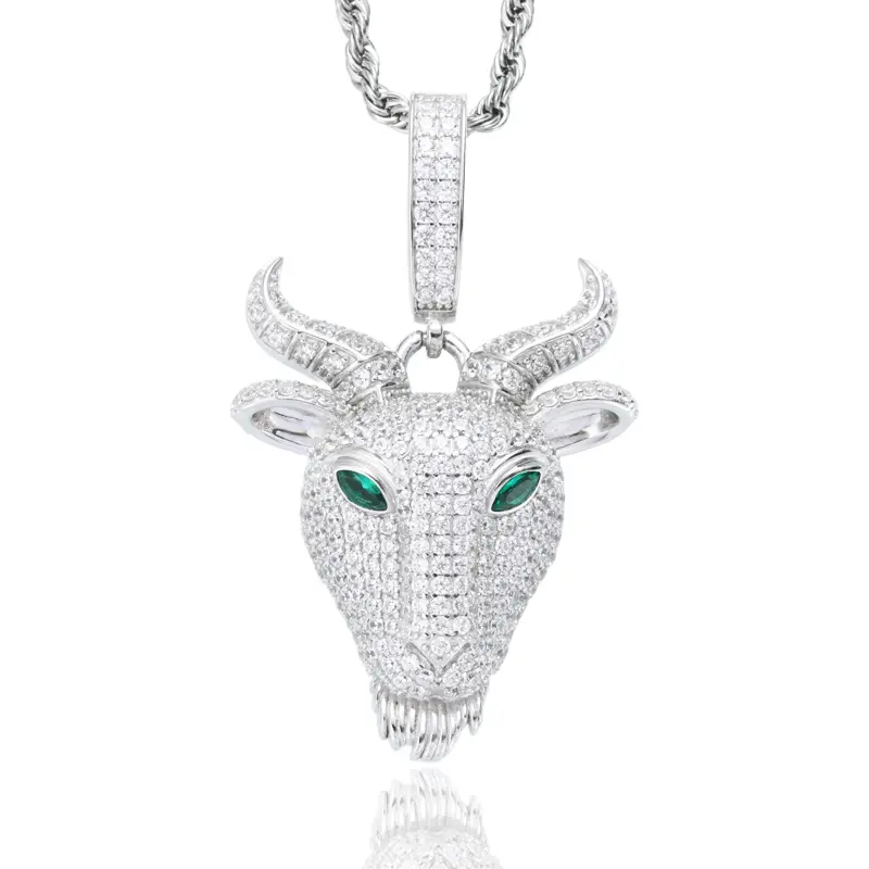 UCCIYO S925 Sterling Silver Synthetic Moissanite Detailed Pendant Chain Necklace, Engagement Jewelry Gift for Women (#P758)