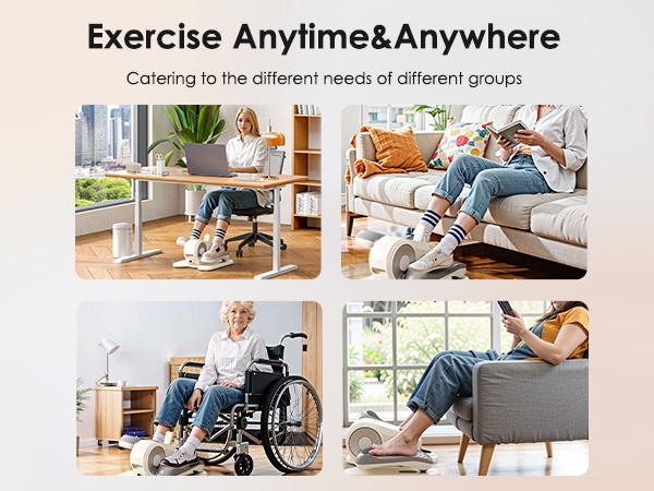 Electric Mini Elliptical for Home Office | 50W, 12-Level Speed, Digital Display, Compact Lightweight Design