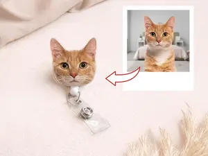 Custom Dog Badge Reel Personalized Funny Pet Badge Reel from Photo, Graduation Gifts for Nurse Badge Reel with Picture