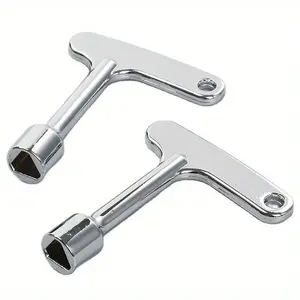 2pcs Elevator Emergency Lift Door Release Lock Key, Zinc Alloy Spanner Key, Utility Service Key Triangular Key, Universal Key Lock for Elevator Access